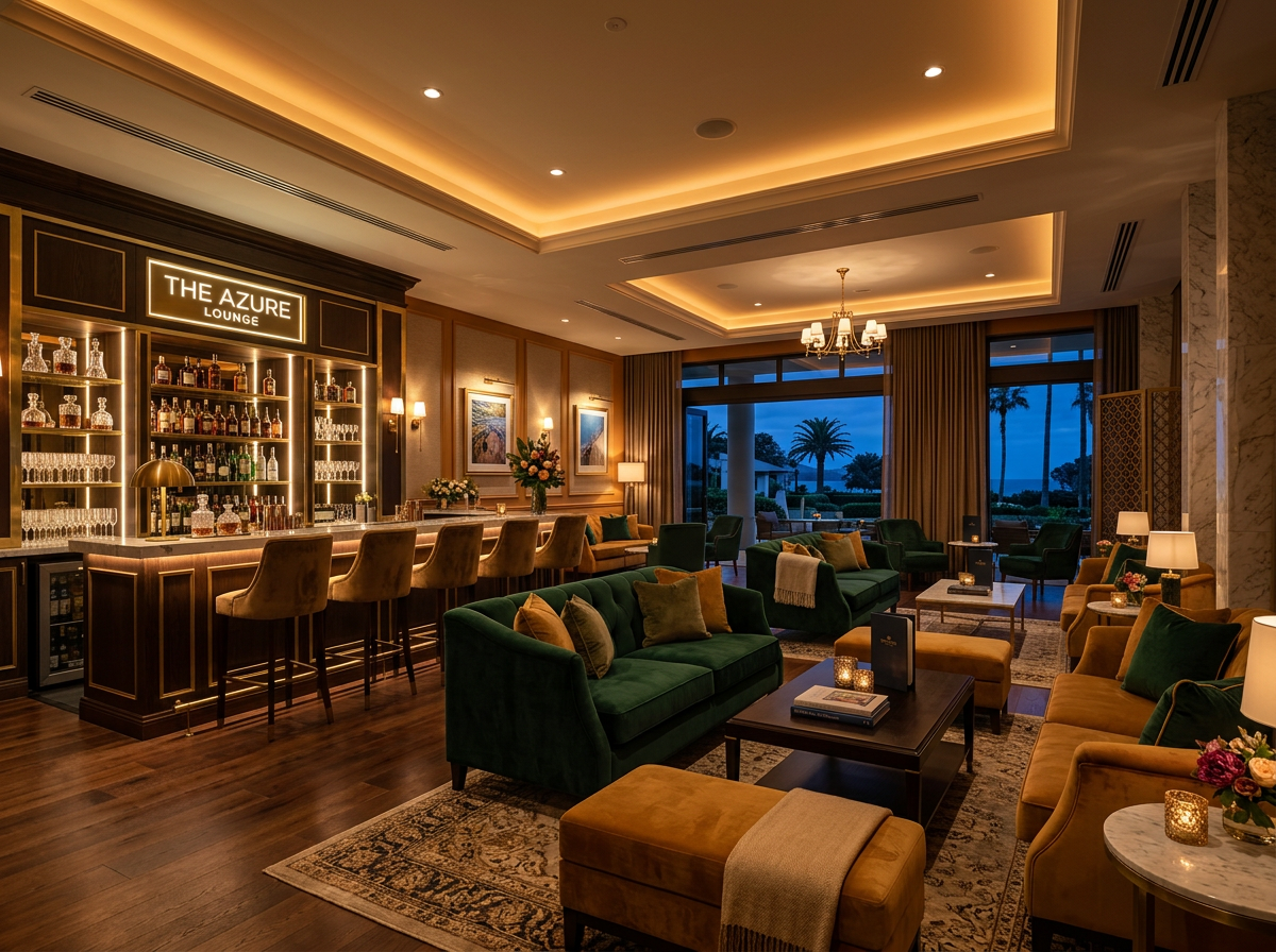 Crown Perth — elegant entertainment lounge with amber lighting